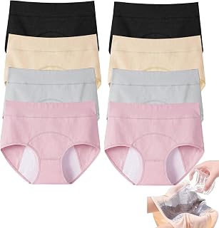 Leak-Proof Panties for Women Over 60, High Waisted Leak Proof Underwear for Women, Cotton Leakproof Underwear.