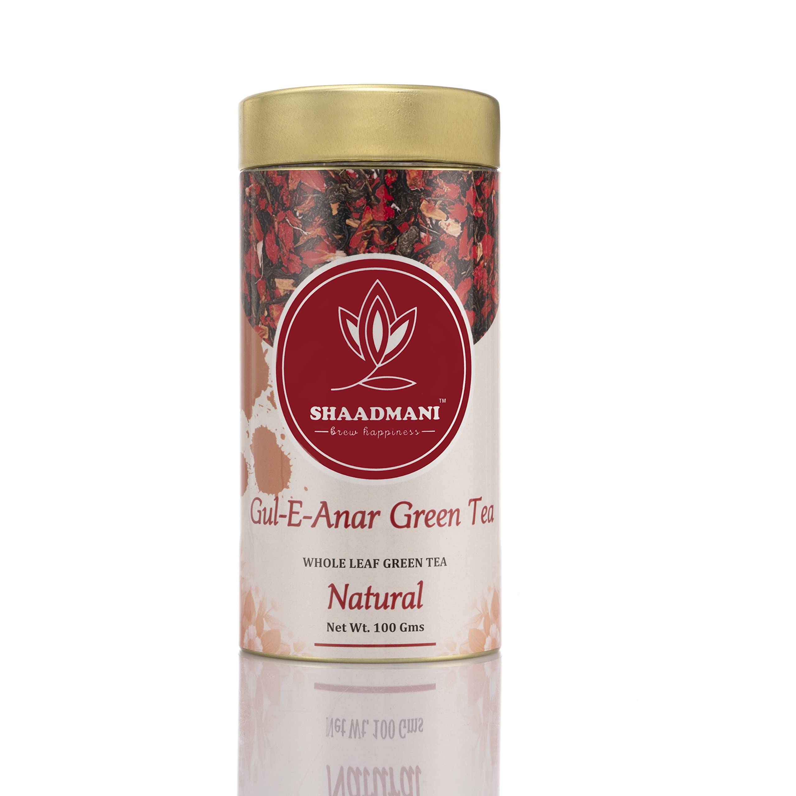 SHAADMANI Gul-e-Anar Green Tea| boost your immunity and improves heart health| pomegranate flower & rose petals (50 gm)