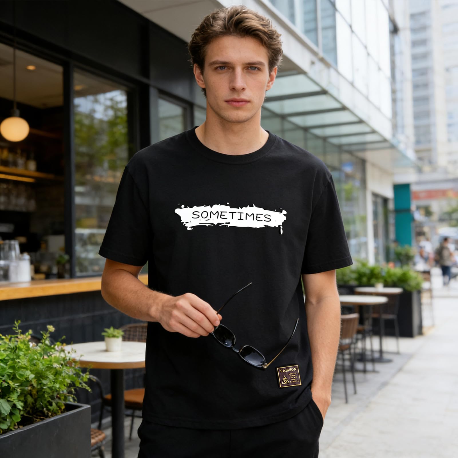Uomo Confezione da 3 Magliette Maniche Corte Scollo Tondo Hip Hop Casual Stampa Estate T-Shirt