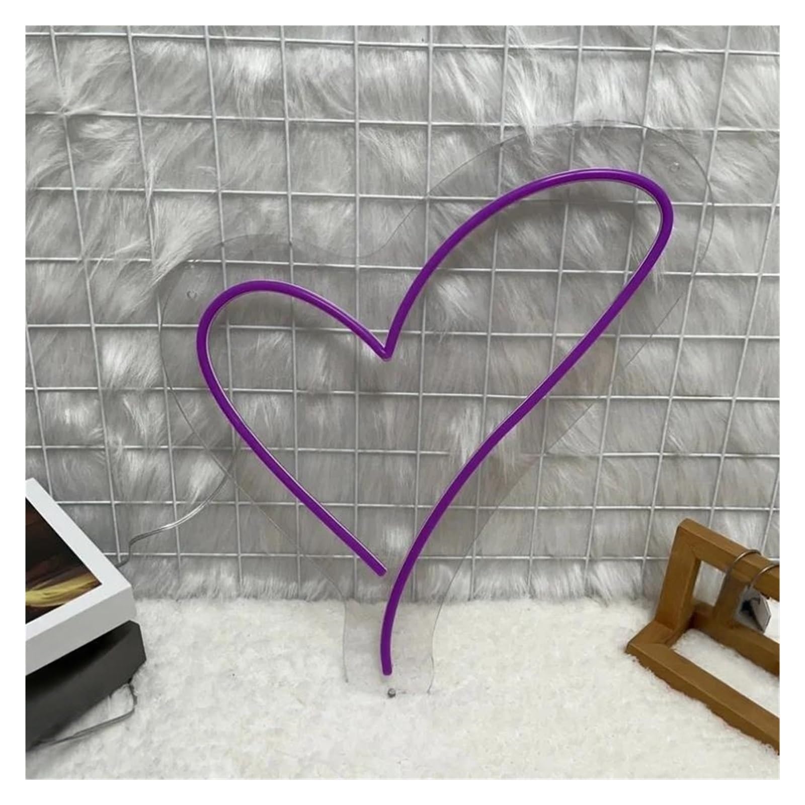 Insegna Luminosa Fatta a Mano, insegne al Neon a Forma di Cuore alimentate Tramite USB, Adatte per panetteria, Pasticceria, cameretta dei Bambini, Decorazione, insegna Luminosa 30c