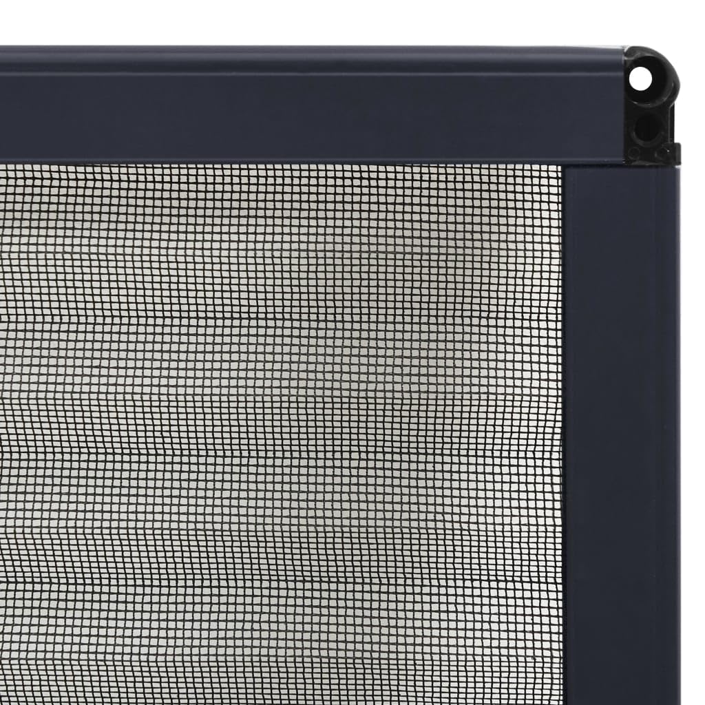 Moustiquaire Enroulable pour Fenêtre de Toit, Moustiquaire plissée pour fenêtre Aluminium Anthracite 60x80 cm
