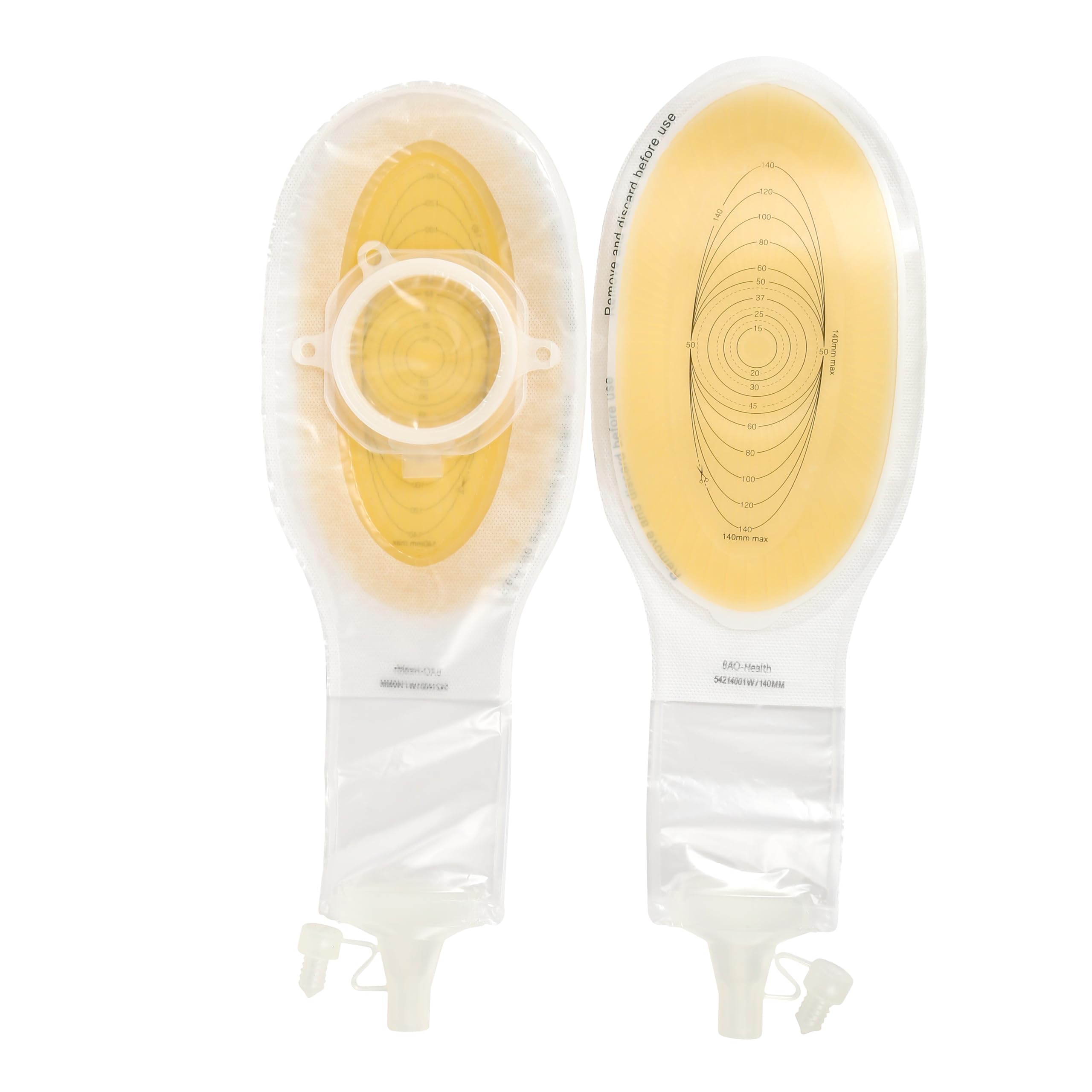 BAO Health Wound and Fistula Pouch Large with Window, Vertical Wound up to 50mm Wide x 140mm High, Spout Outlet (54214001W)-image-16