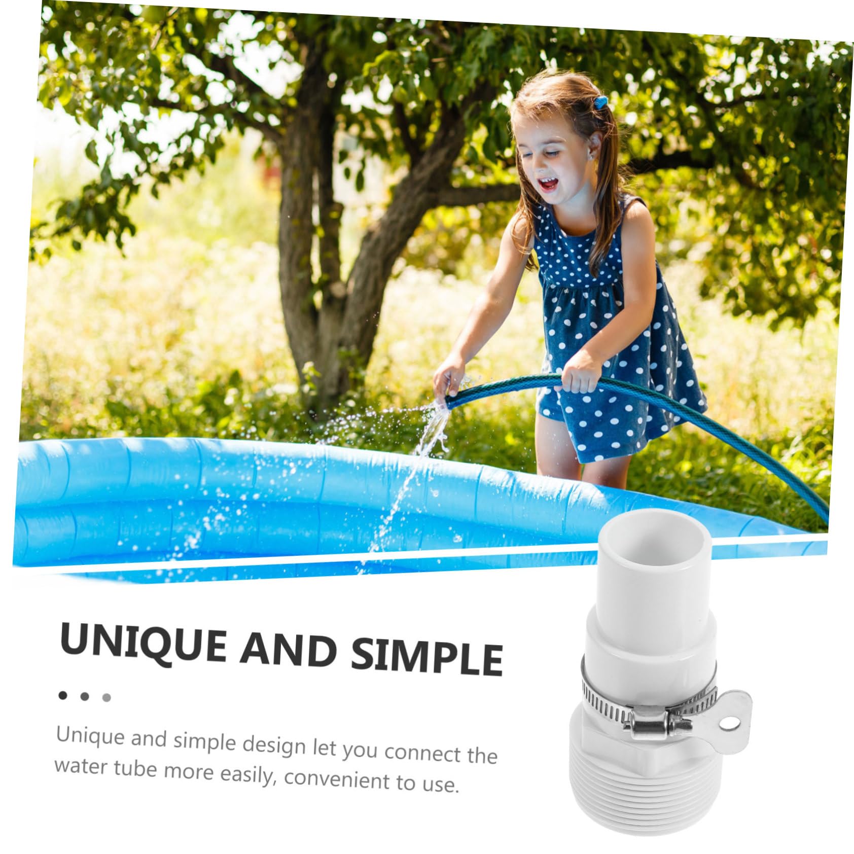 Yardwe 5 Juegos Adaptador de Manguera de Piscina Filtro de Piscina Accesorios para Piscina Adaptador Universal adaptadores de para Piscinas Piezas de Piscina Acero Inoxidable