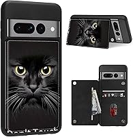 Vista 31 de Funda para Google Pixel 7 Pro con ranura para tarjetero, funda de piel sintética, doble cierre magnético y cubierta duradera de TPU a prueba