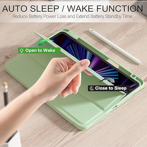 Miniatura 4 de ZOVEEK Funda para iPad Pro de 11 pulgadas de 43221 generación con soporte para lápices, funda inteligente tipo folio para iPad Pro de 11 pulgadas