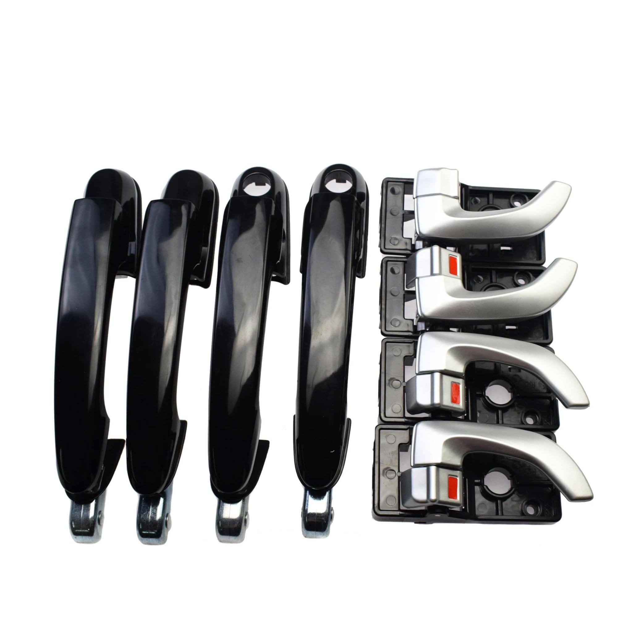 Zhqdrcy Silver Kit Door Open Handles For Hyundai For Tucson 2.0L .7L Car Front Rear Left Right Door Handle(Silver Kit)