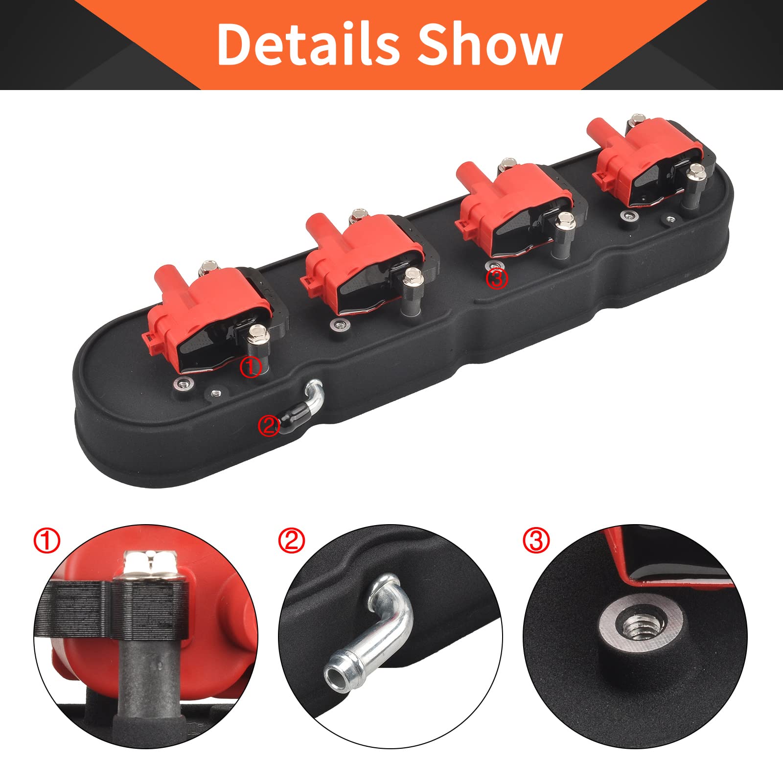 Cubiertas De Tornillo De Bujía Con Aletas Negras Y Arrugas De De Motocicleta Para Zulema Cubiertas De Bujias Con Aletas