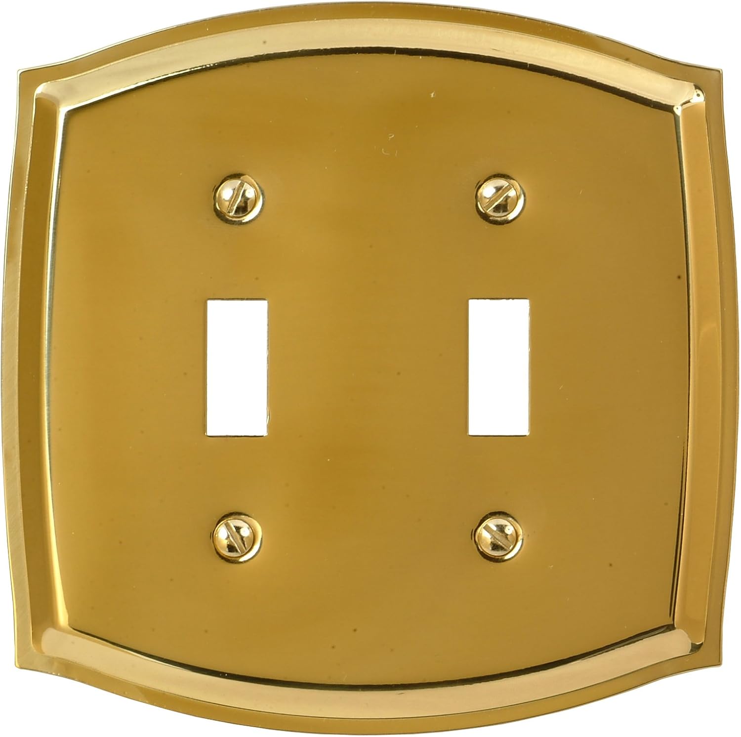 Amerelle Sonoma Double Toggle Wallplate in Polished Brass Switch