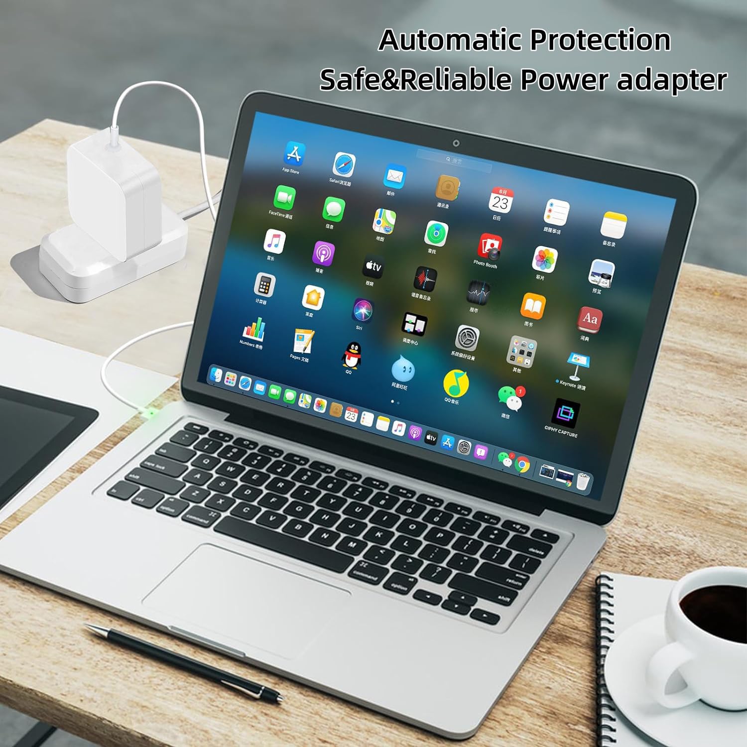Compatibile con Macbook Pro T-Tip 85W caricabatterie,adattatore di alimentazione di sostituzione, per Mac Book Pro 15 pollici e 17 pollici (metà 2012) Modello A1398, A1424, MC975/6, ME664/5 superiori