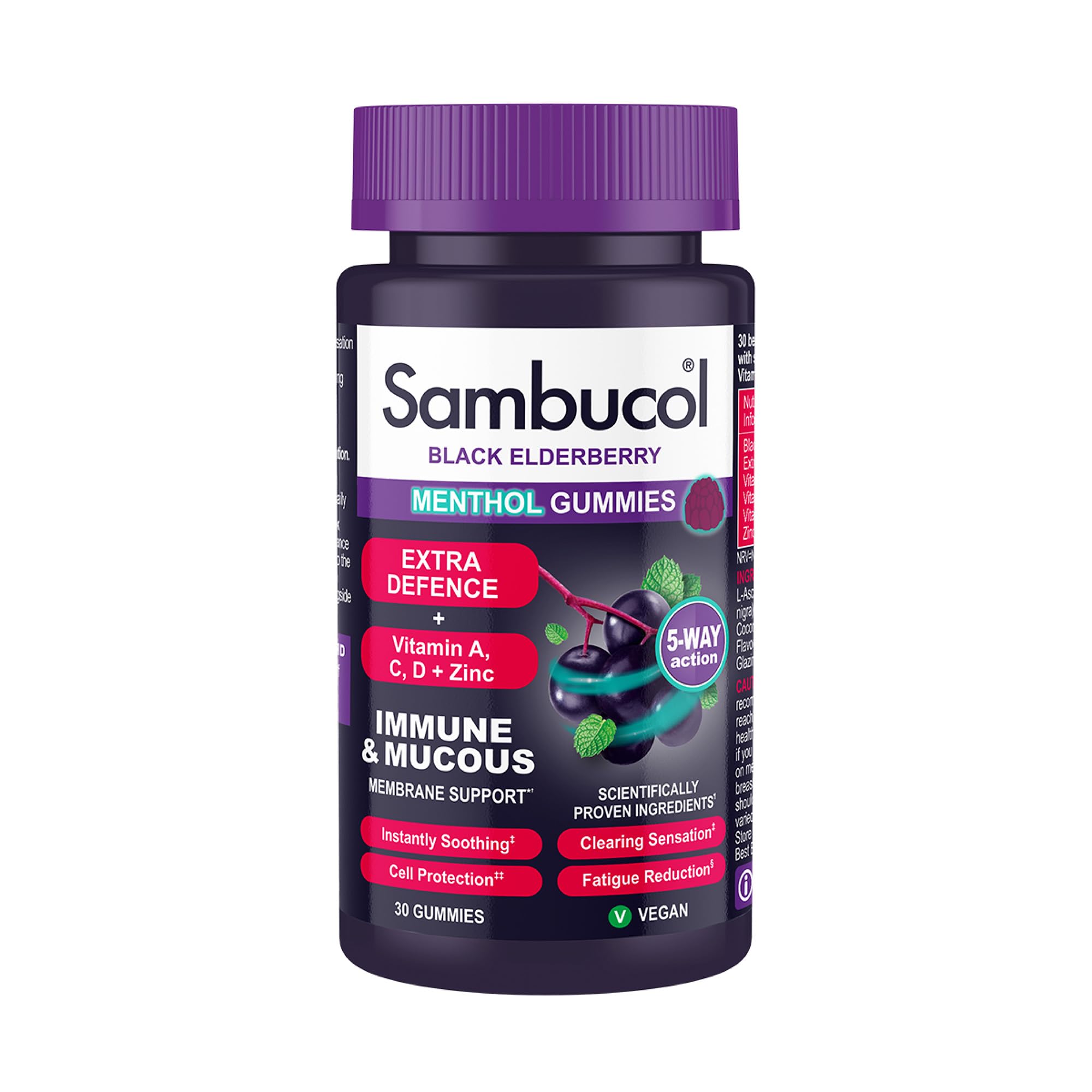 Sambucol Extra Defence Menthol Gummies
