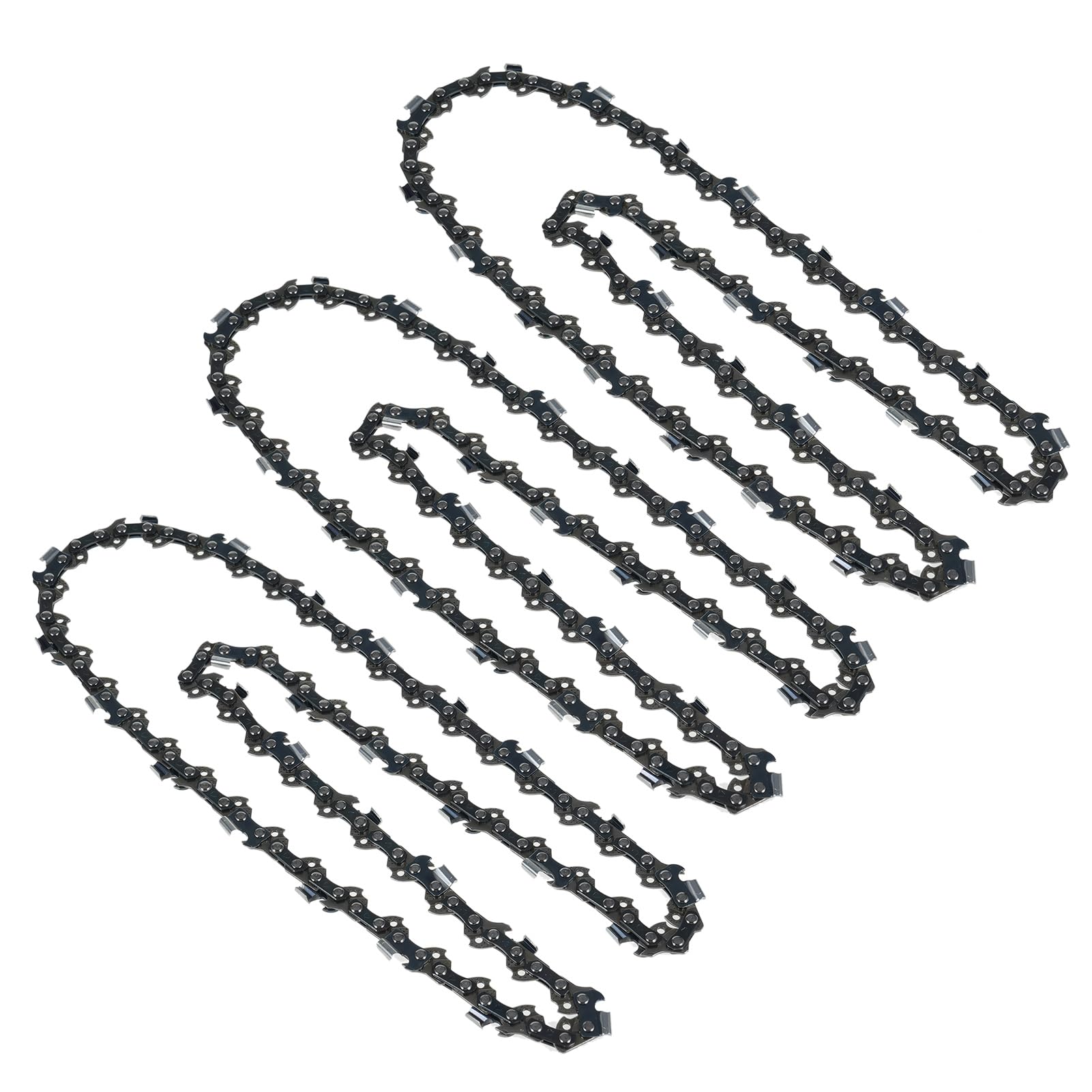 Assemblare facile catena di motoseghe di riserva 3/8LP-16 pollici (56 nodi/28 coltelli arrotondati angoli arrotondati 0,05 ''/1,3 mm) Accessorio di sostituzione della catena (3 pezzi)