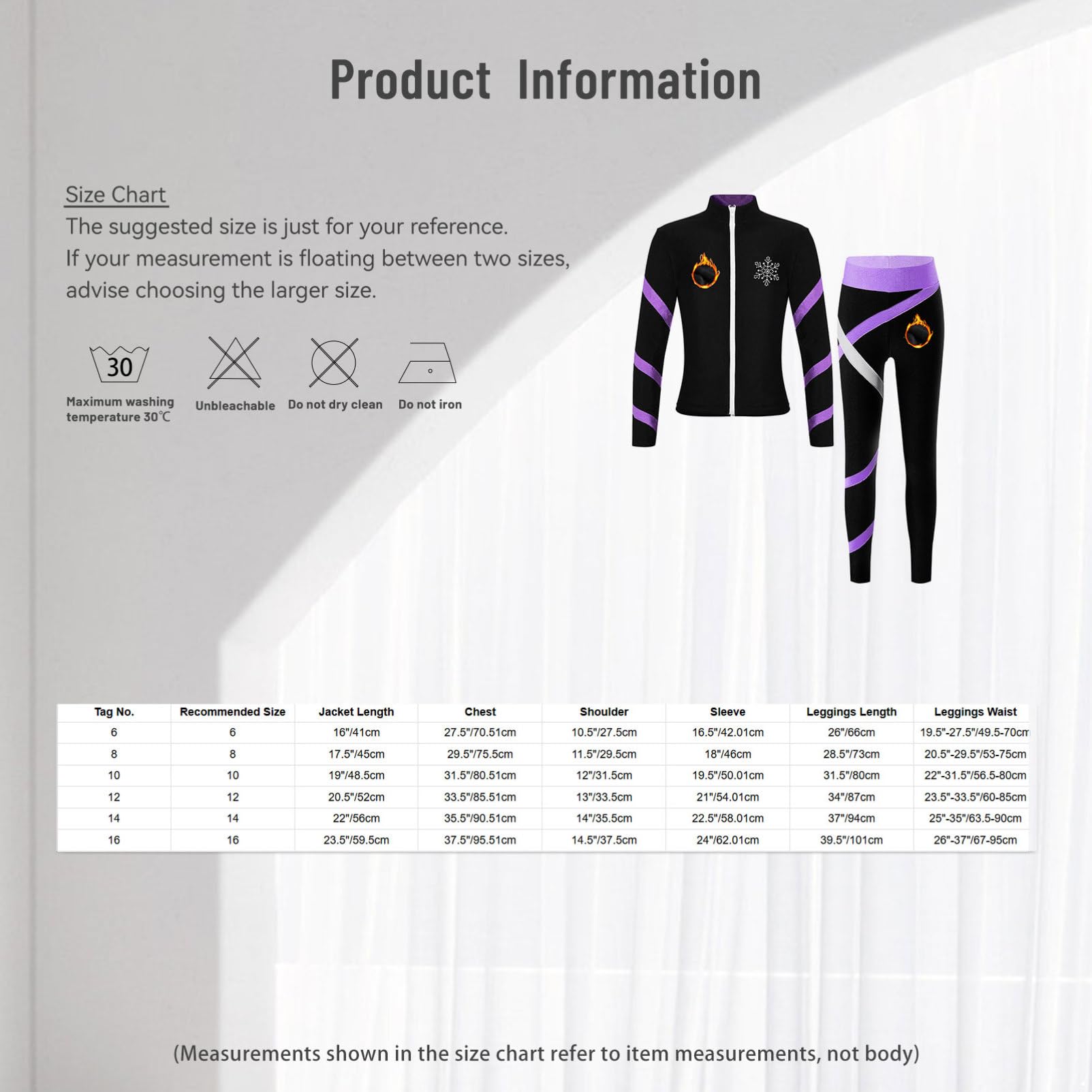 CHICTRY Eiskunstlauf Trainingsanzug Mädchen Thermo Jacke Glitzer Strass Langarm Streifen Patchwork Eislaufhose Tanzhose Hellblau 122-128