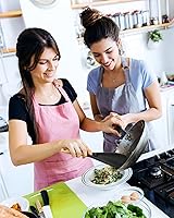 Vista 5 de Cuchara de cocina y cuchara de arroz para utensilios de cocina antiadherentes, ideal para cocinar y servir silicona mate resistente sin BPA, cuchara