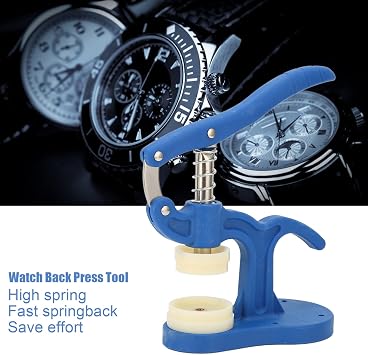 Watch Press Tool, Watch Press Set Back Case Closer Watch Repair Tool Kit with 12Pcs Fitting Dies for Watchmaker