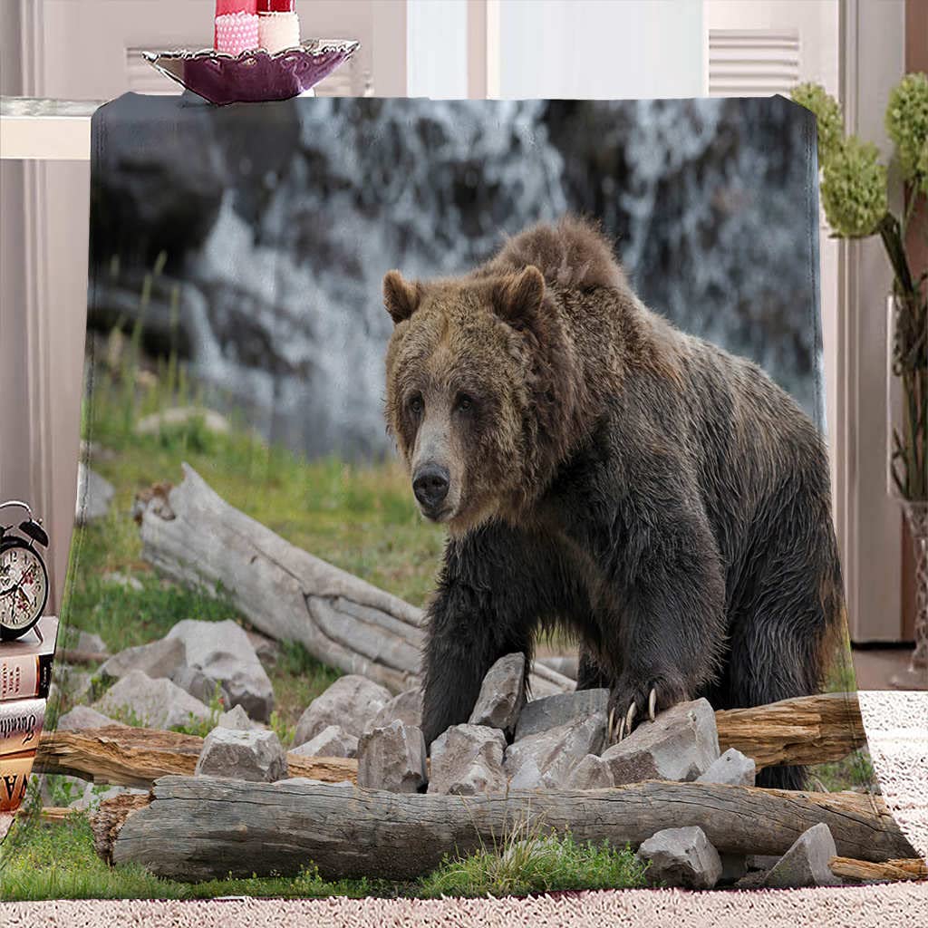 Manta de Franela para niños y Adultos Animales y Osos 100% Microfibra,Manta de sofá, impresión 3D, Manta Polar 150x200 cm