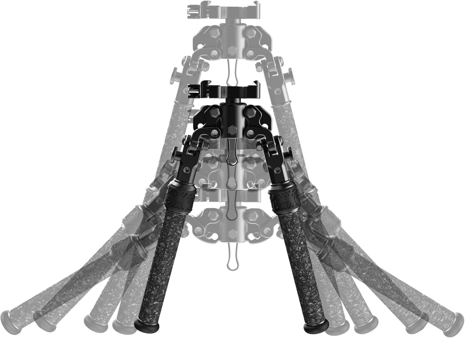 TRICER-RP Versatile Hunting Bipod | Arca-Swiss and Pick Compatibility | Rock Solid Stability for Prone or Sitting Shooters | Includes Long and Short Legs | Spiked and Rubber Feet