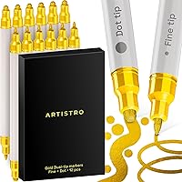 Vista 10 de ARTISTRO 24 marcadores de pintura acrílica para rocas, tela, madera, vidrio, manualidades, decoración, bolígrafos de pintura de doble punta