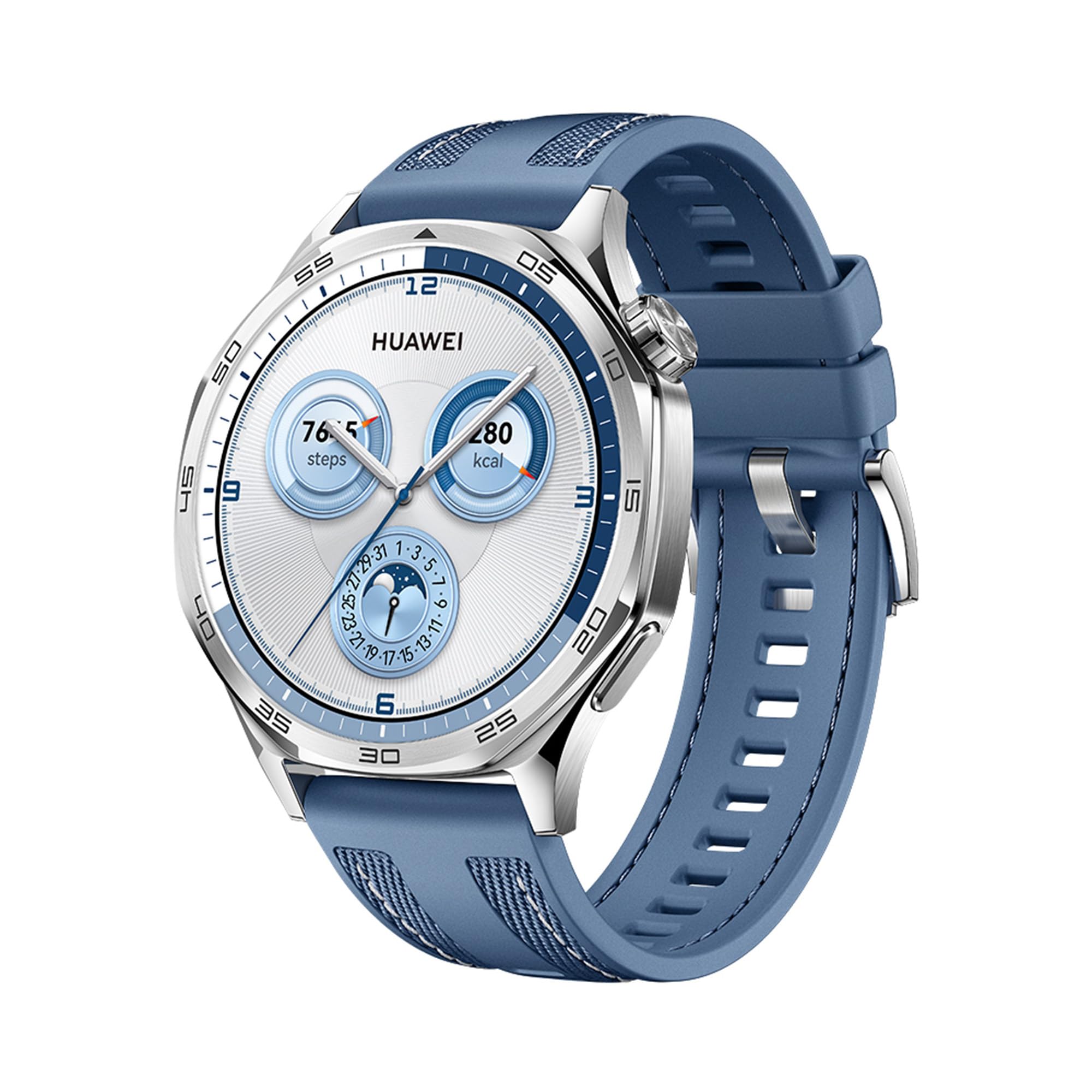 【ユウジ】HUAWAI WATCH GT 5 46mm ブルー Smartwatch, HUAWEI WATCH GT 5 46mm, Nova Experiência de Corrida e