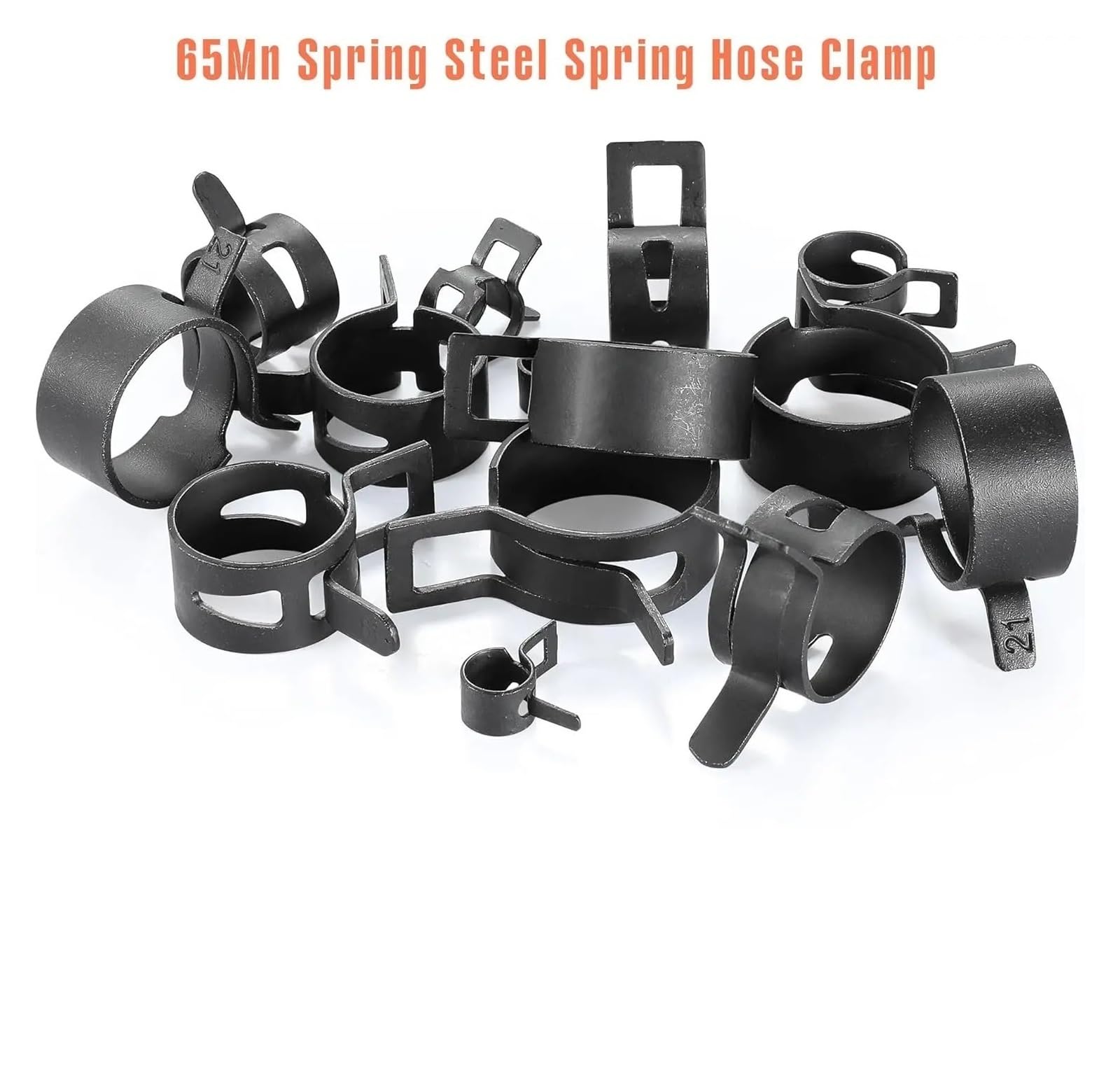 24 Stück Schlauchfederklemmen Clips Kraftstoffleitung Öl Wasser Rohr Luftschlauchklemmen Verschluss 6–46 Mm Reifen for Sanitär