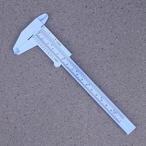 Miniatura 3 de Baluue Vernier Caliper - Calibrador pequeño de plástico métrico de 6 pulgadas, calibrador Vernier de plástico de doble escala, herramientas de
