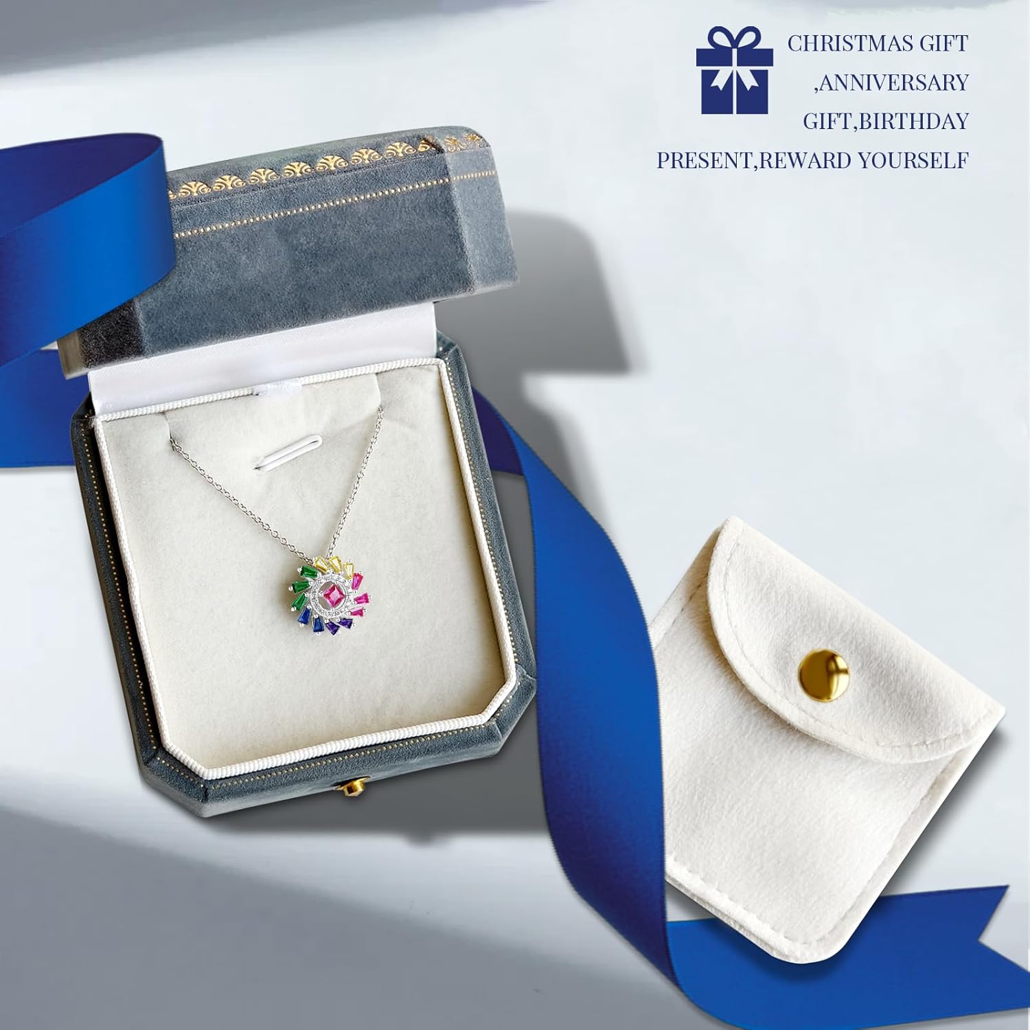 Ruby Jewelry for Women | Featuring Exquisite Gradual Color Gemstone | Anniversary Birthday Gift for Wife, Mom, Girlfriend | Red Stone Necklace - Image 7