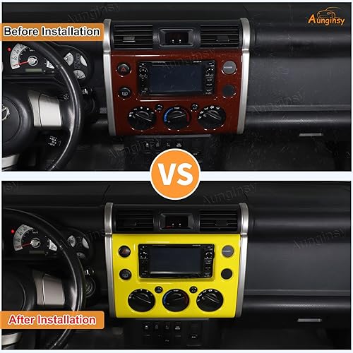 Miniatura 9 de Aunginsy Cubierta para panel de navegación de consola central, compatible con Toyot FJ Cruiser 2007-2021, consola central, navegación multimedia,