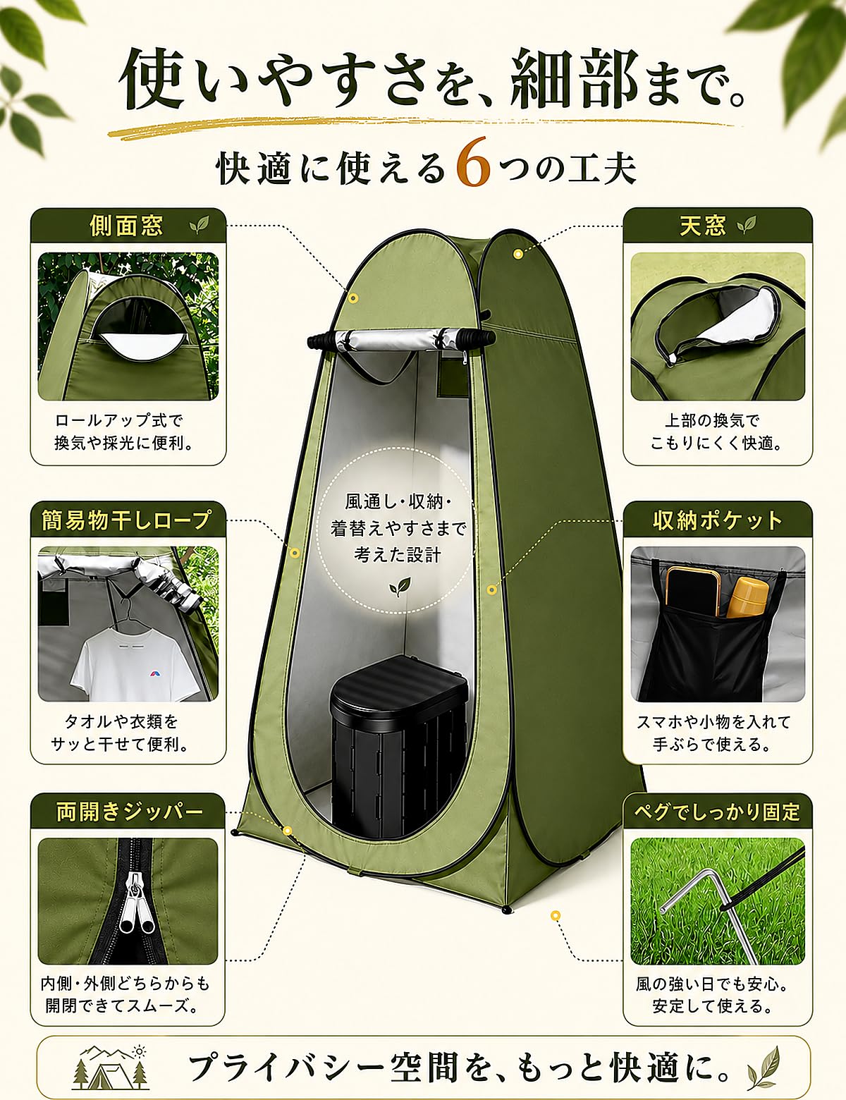 Amazon.co.jp: 防災士推奨 ポータブルトイレテントセット 10秒設置