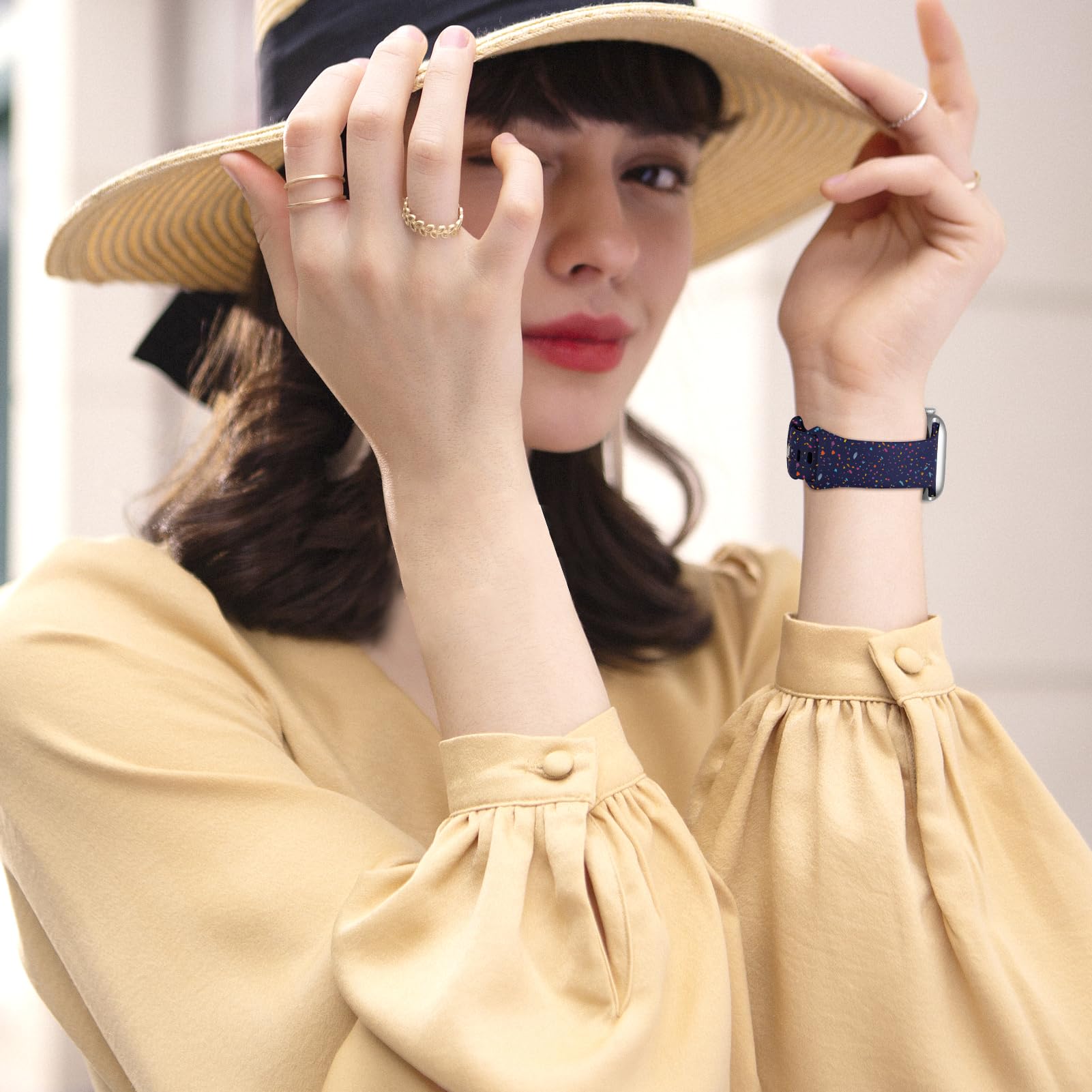 Sport Bands for Apple Watch Band 40mm 41mm 38mm 44mm 45mm 42mm iWatch Bands for Women Men,Recycled Plastic Silicone Strap for Apple Watch Series 9 8 7 6 5 4 3 SE 2nd Ultra/2 49mm 38 41 44 45 42 40 mm