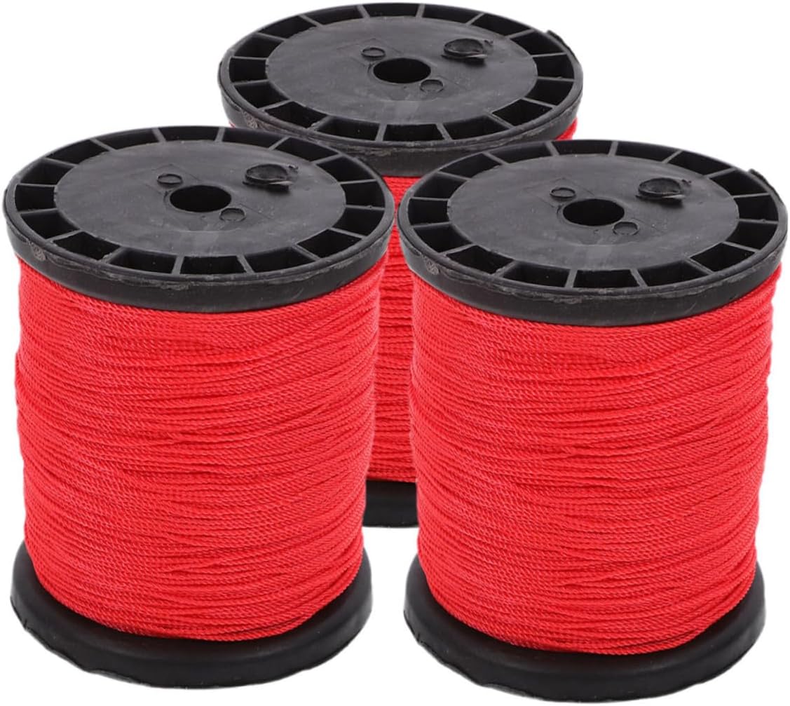 3 Rolls Strong Nylon Masonry String Line Construction String Cord for Bricklaying Landscaping and Outdoor Projects Versatile Twisted Line for Professional Use