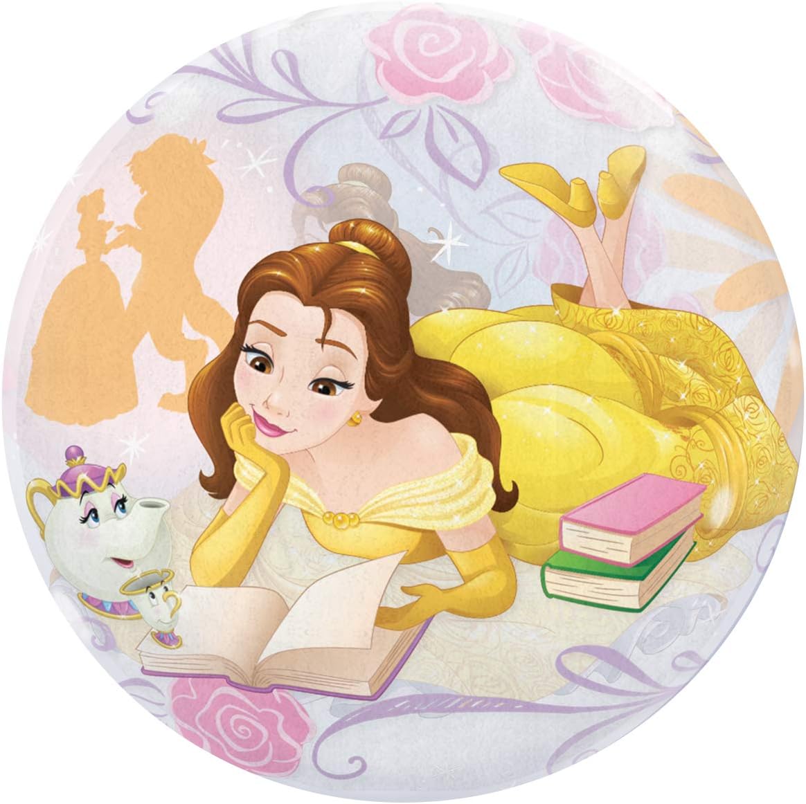 Round Rug- Princess Belle Bubbles Art Deco Modern Flannel Microfiber Non-Slip Round Area Rug Living Room Study Floor Mat