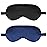 2Pack Silk Sleep Mask,Eye Mask for Sleeping,Elastic Blackout Eye Mask & Blindfold for Full Night\'s Sleep,Travel and Nap(Black+Navy Blue)