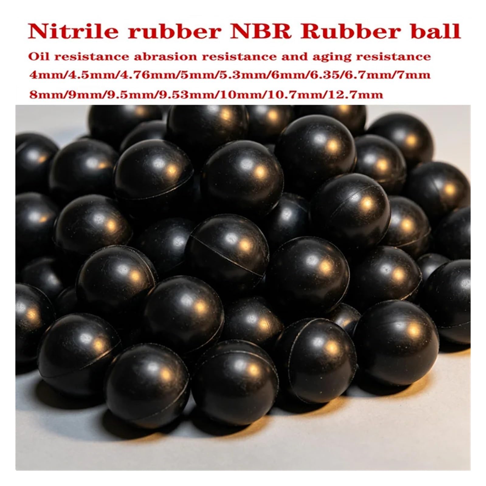 Schwarzer Vollgummiball Schwarzer massiver NBR-Nitrilkautschuk-Kugeldurchmesser