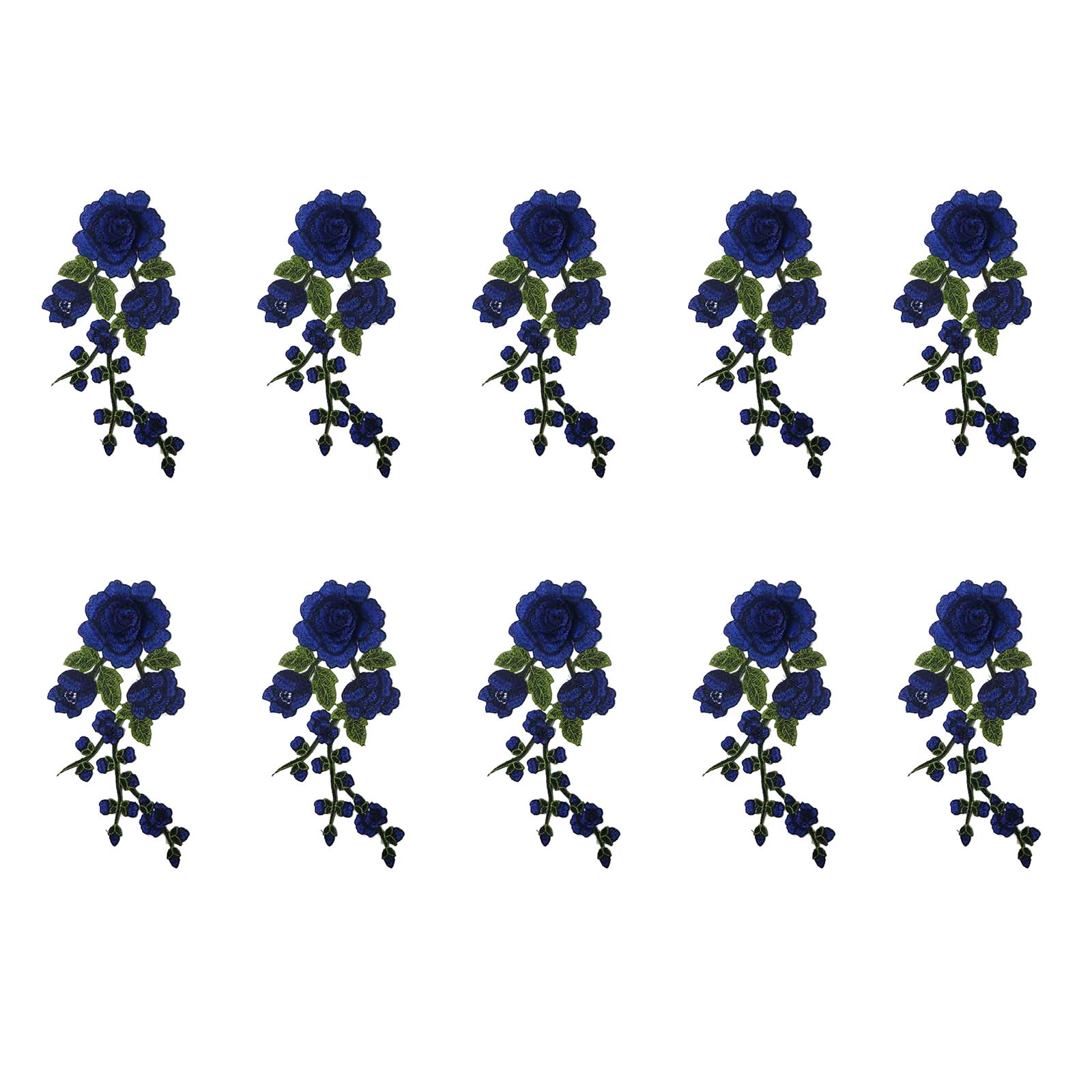Mekalero Florals Fabric Patches for Garment Accessories Handcraft Sewing Supplies and Decoration Embroidery Fixes