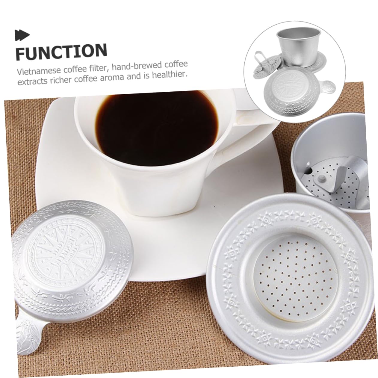 ABOOFAN Kaffeefilterpresse 5 Sets Tragbarer Kaffeefilter Offee Drip Vietnamesische Kaffeemaschine Kaffeezubehör Vietnamesischer Kaffeefilter Kaffeeliebhaber Tropfkaffeefilter Kaffeezubehör Für