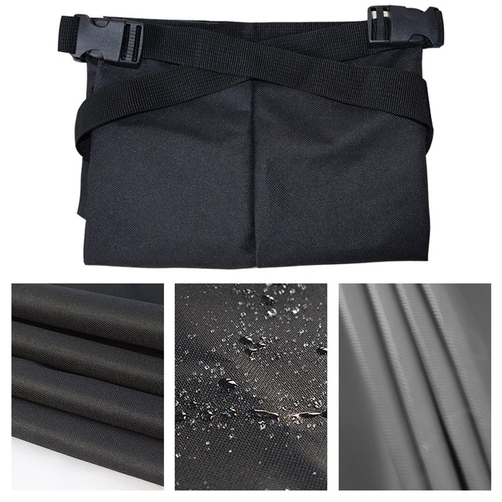 Soporte de Tanque de oxígeno para Silla de Ruedas, Correas Ajustables de la Bolsa de Transporte del Cilindro, 600D Oxford Heavy Duty, Tamaño de Silla de Ruedas estándar,Negro,70x25cm