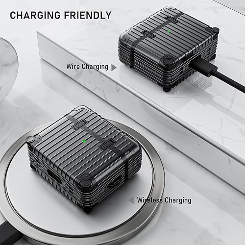 Miniatura 4 de V-MORO Fundas para Airpods de 3 generación 2021, bonita funda para Airpods 3, funda de carga inalámbrica para hombres y mujeres, con llavero,