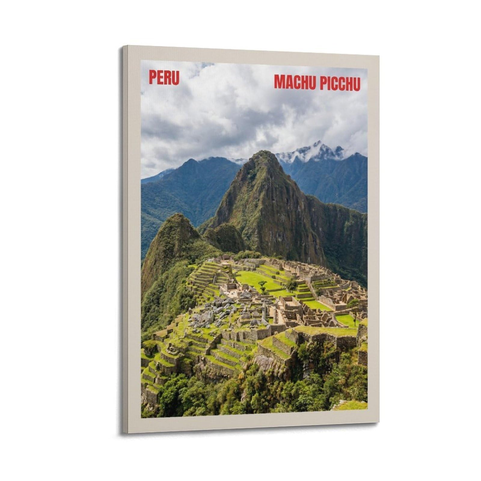 XKUGA Peru Machu Picchu Zen Landscape Travel Poster Modern Decorative Canvas Prints - Ideal Wall Art for Family, Man Cave, Game Room, Boys & Girls Bedroom 16x24inch(40x60cm)