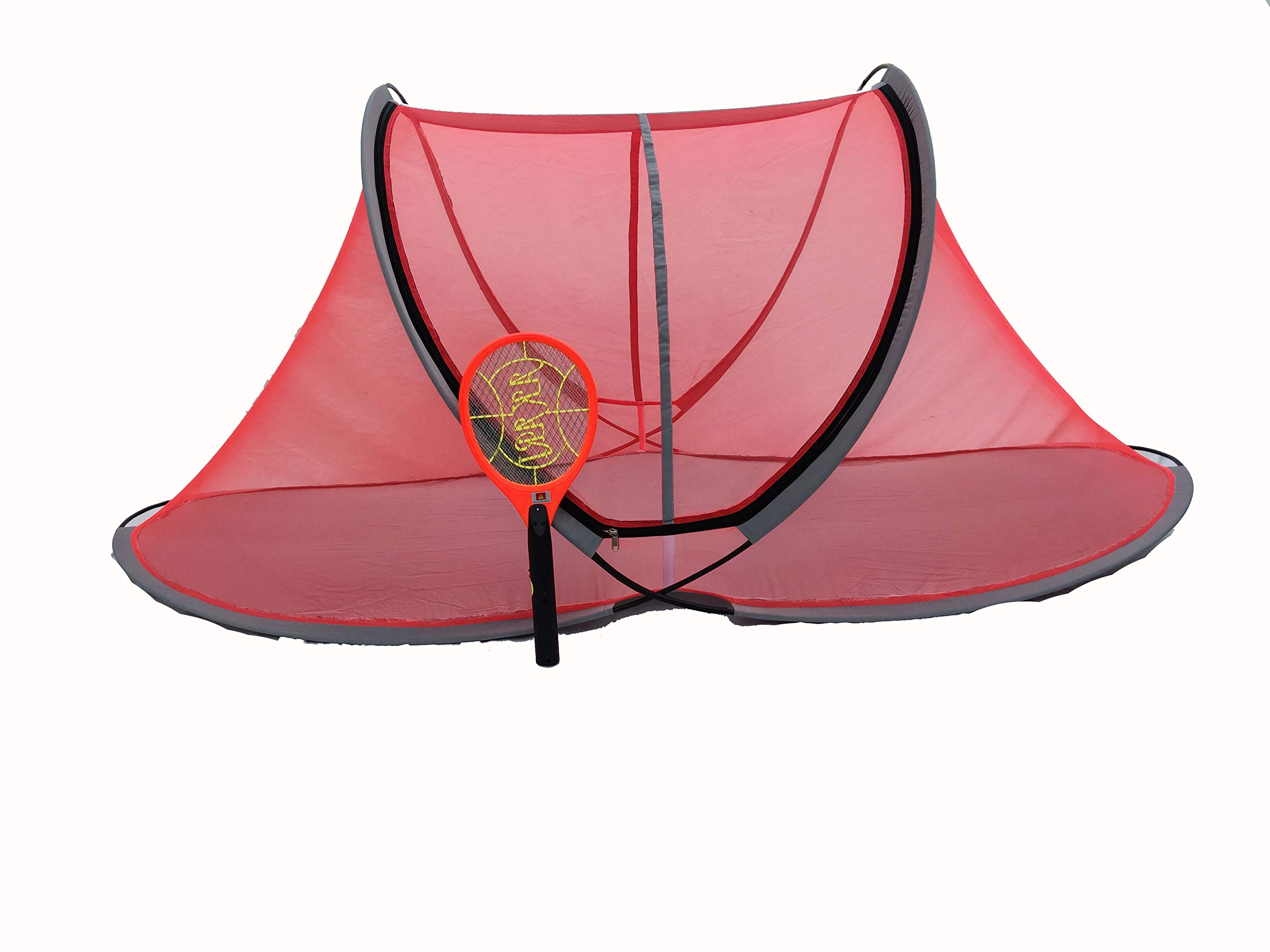 Aim Emporium Polyester Adults Single Bed Foldable Mosquito Net with Mosquito Bat Free (Orange) (B07TWSNHSG) Amazon Price History, Amazon Price Tracker