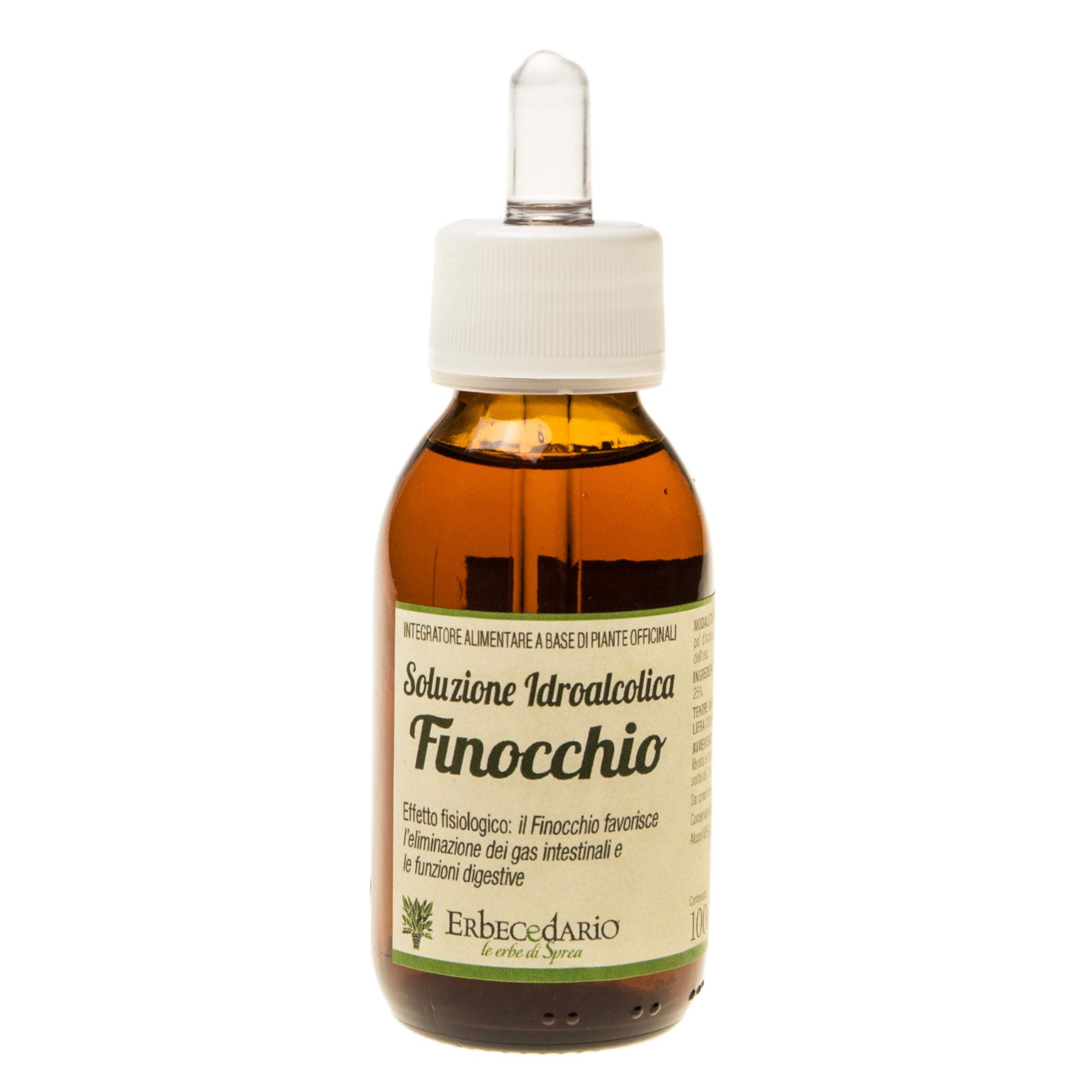 Erbecedario Tintura madre finocchio 775 mg per dose giornaliera 100ml, Sgonfia la pancia, favorisce la digestione, riduce meteorismo e gonfiore Addominale - Made in Italy