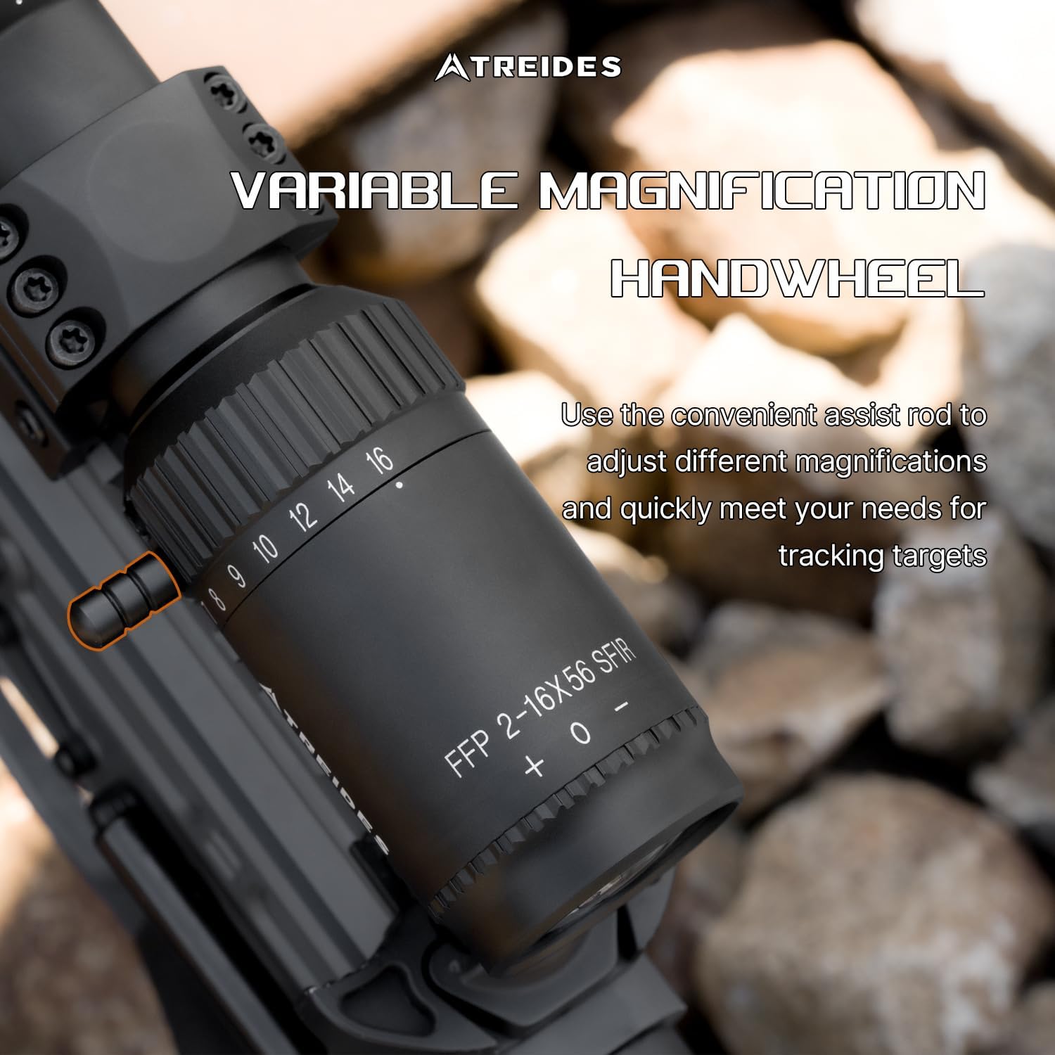 ATREIDES Dune 2-16X56 SFIR FFP Hunting Riflescope, 30mm Tube Optics with 20mm Rail Scope Rings