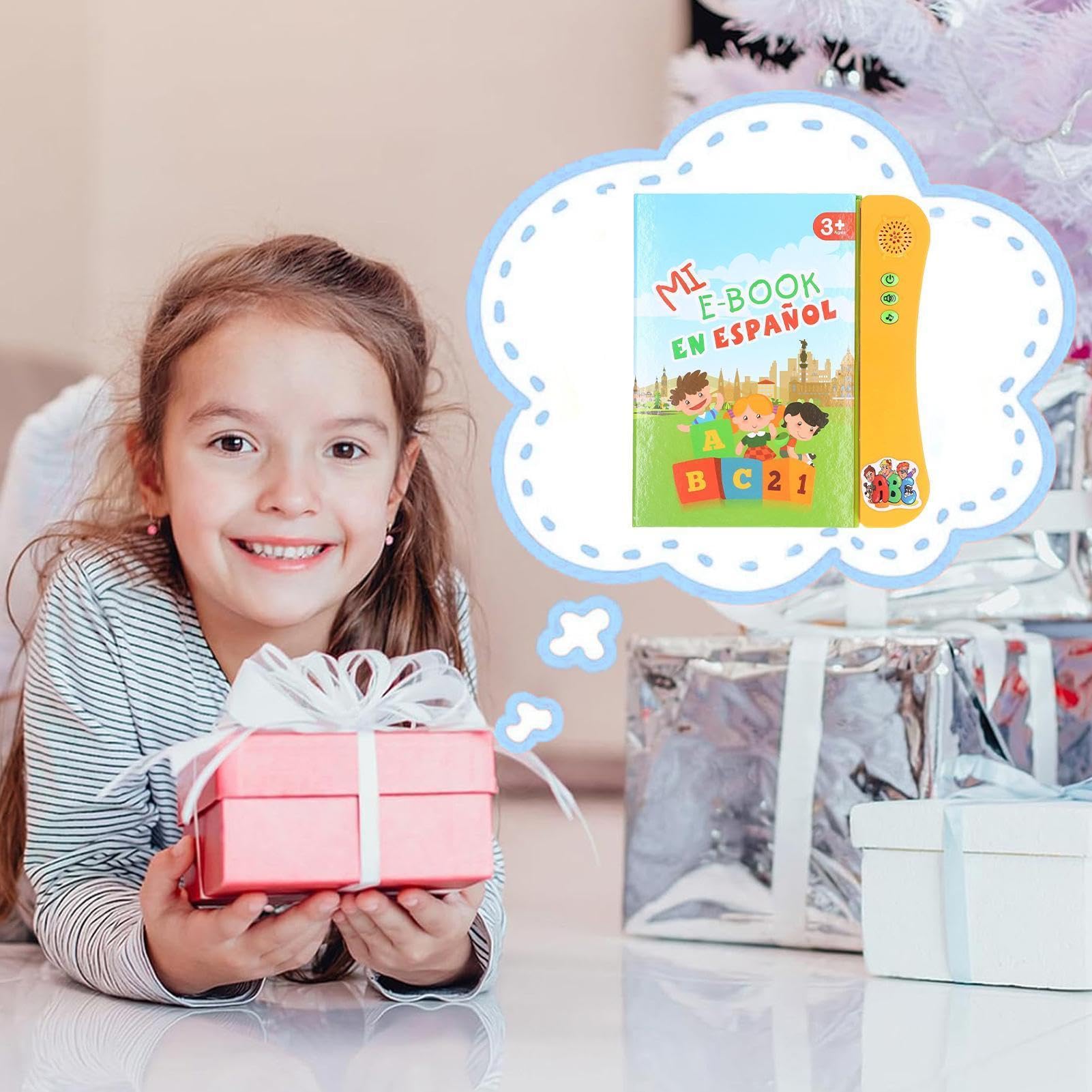 Libros Para Niños Con Botones De Sonido - Educativo Bilingüe Para Aprender Palabras,Libros Educativos Sonoros Para Niños,Para Niños Y Niñas 3 Años, Cumpleaños, De La Casa Escuela