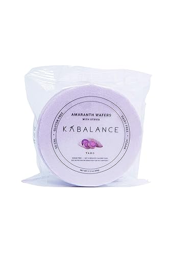 KABALANCE ObleasObleas Saludables de Amaranto  TARO  8 paquetes de 50 obleas cada uno (2.12 oz.)  El mejor refrigerio para tu vida cotidiana  50