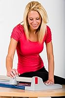 Vista 7 de Dahle 444 Cortadora rotativa de alta calidad, longitud de corte de 26 pulgadas, capacidad de 25 hojas, autoafilado, abrazadera automática, cortador