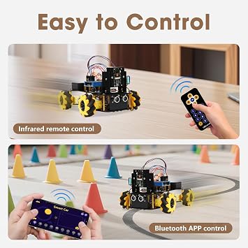 Robotics Kit for Kids Ages 812 12-16, ACEBOTT Smart Robot Car Kit with 3MP Camera, STEM Toys for Boys Compatible with Arduino & Scratch,App & Remote Control,STEM Gift for Boys, Girls,Teens and Adults