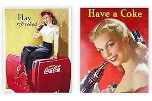 Vintage Coca Cola Kitchen Decor Prints Unframed