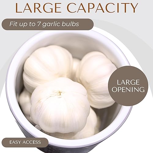 Miniatura 3 de Garlic Keeper de cerámica  conservadores de ajo  recipiente de almacenamiento de ajo  Soporte para ajo  Encimera  Tarro de ajo  Contenedor de ajo