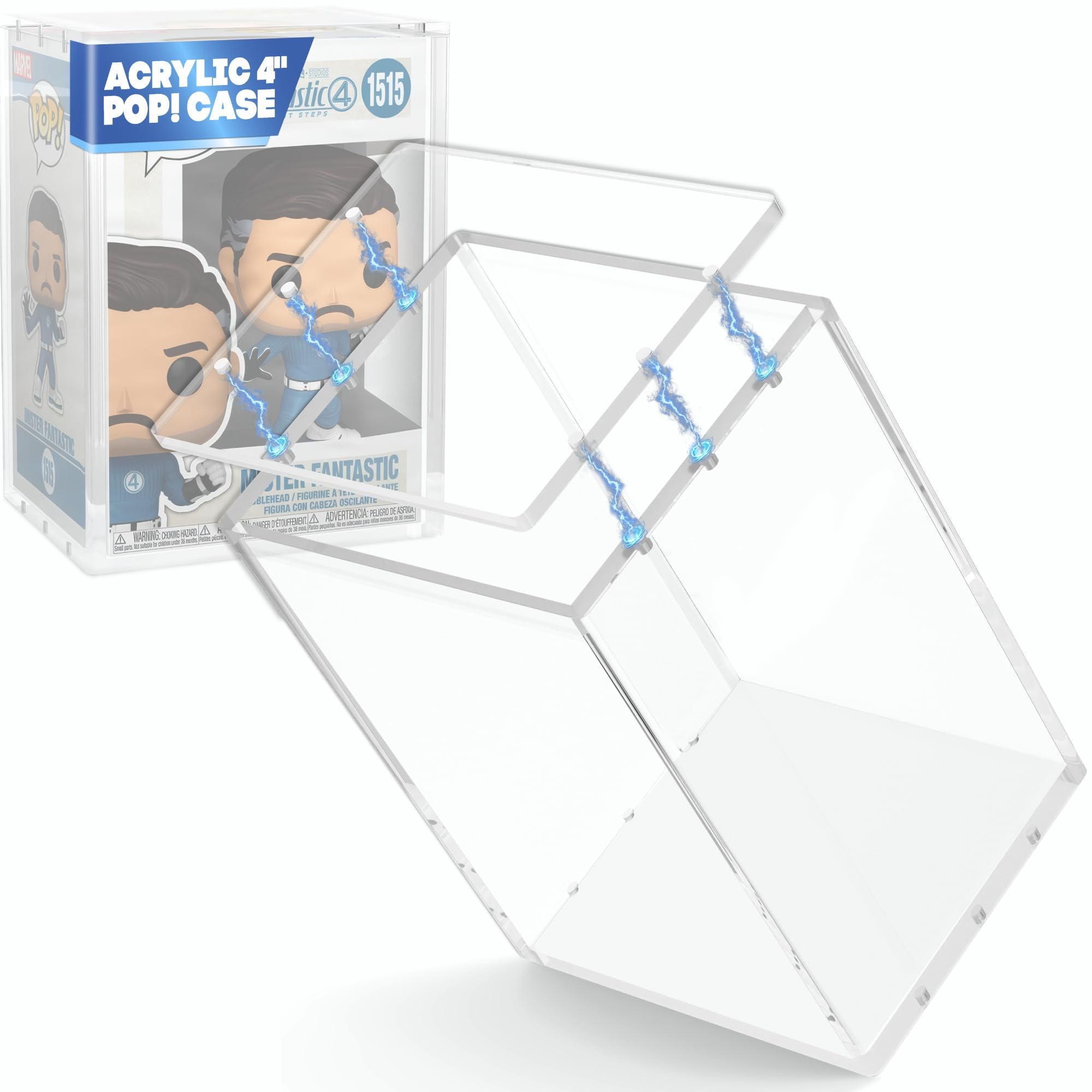 Protector Funko Pop Metacrilato con Imanes N52 – Funko Pop Protector UV 99% Transparente y Apilable – Funda Protectora Funko Pop Premium