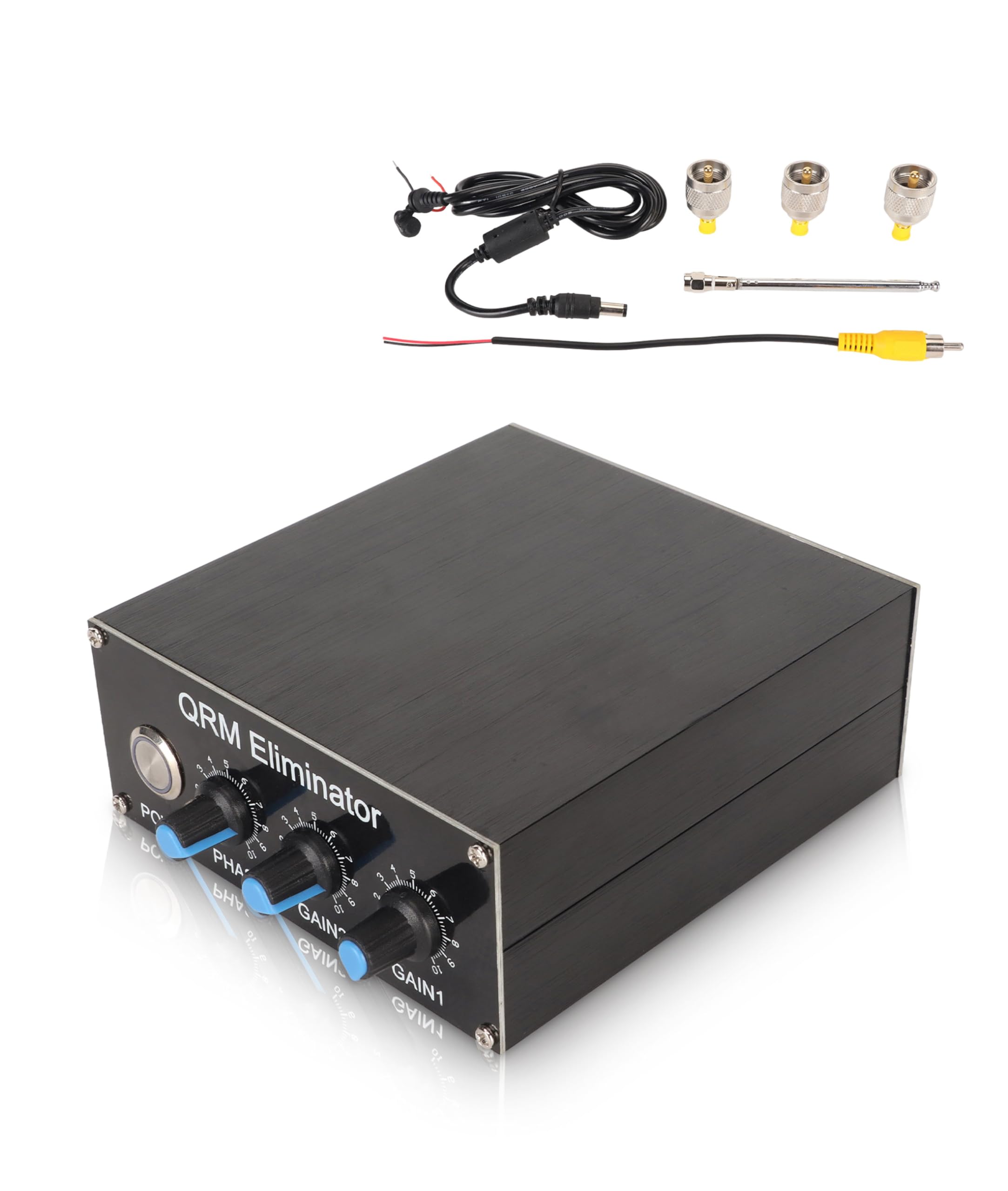 Boîte D'élimination QRM, Annuleur de Signal en Alliage D'aluminium à Contrôle de Phase X Réglable de 1,8 MHz à 30 MHz, DC 13,8 V 150 MA Éliminateur de Signal de Contrôle PTT