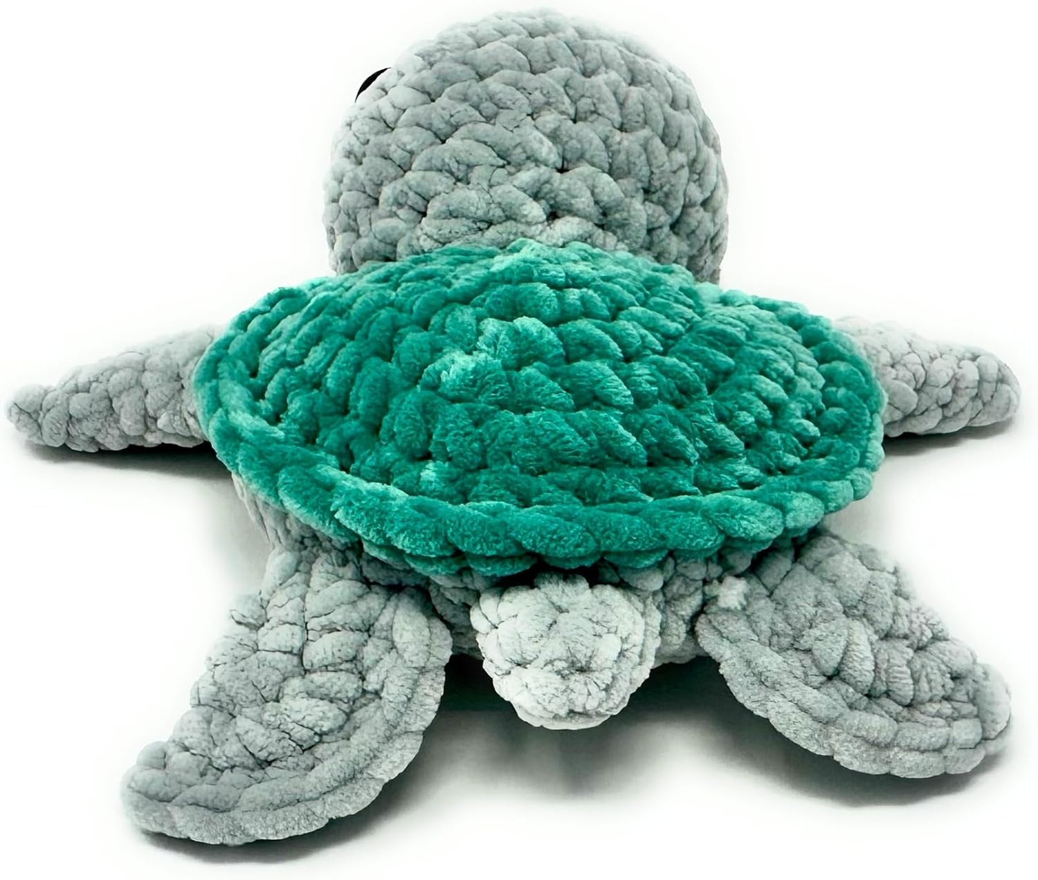 Crochet Turtle 9 inches Plushie Stuffed Animal Toy Tortoise for All Ages, Birthdays & Occasions | Cozy, Cuddly & Decorative | Nursery Props, Home & Classroom Decor (Sea Green)