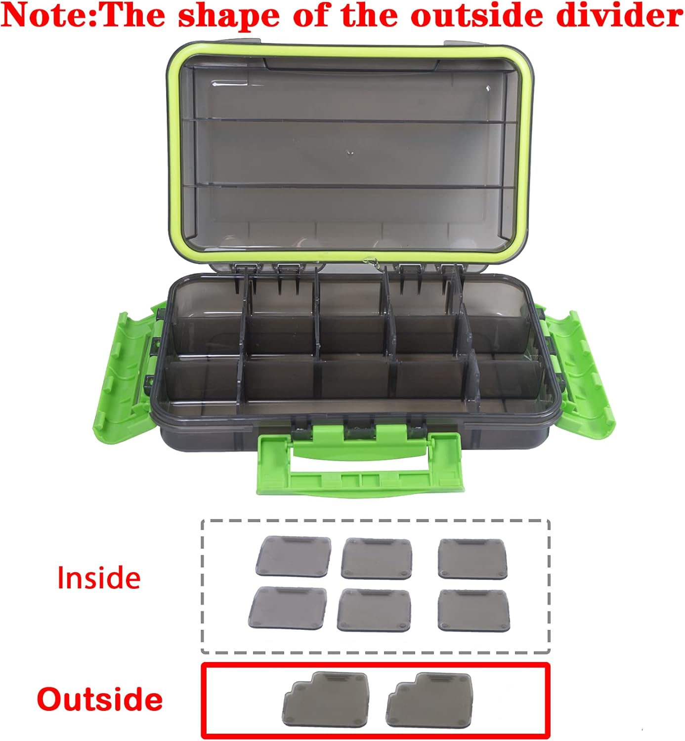 BLISSWILL Fishing Tackle Storage Trays,Fishing Tackle Box,Storage Organizer Box,3600 Tackle Trays with Removable Dividers,Tea-Colored Transparent Waterproof Fishing Tackle Storage - 2 Packs : Sports & Outdoors